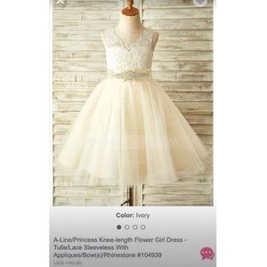 JJ's House Ivory Tulle Flower Girl Dress